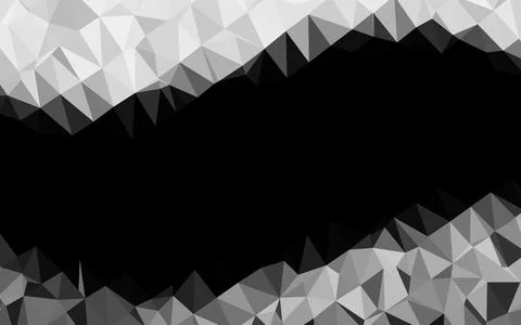 Light Silver, Gray vector shining triangular background. Stock Illustration