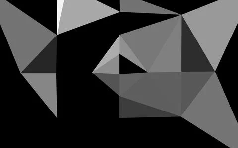 Light Silver, Gray vector shining triangular background. Stock Illustration