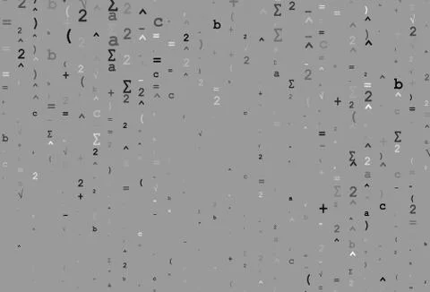 Light Silver, Gray vector template with math simbols. Illustrazione stock