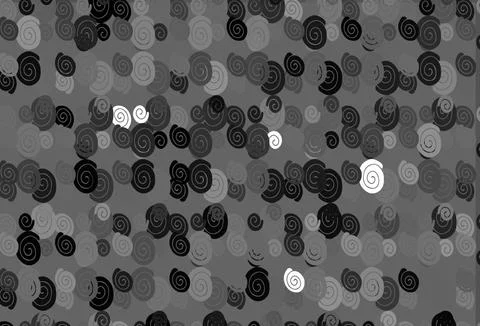 Light Silver, Gray vector template with bubble shapes. Stock Illustration