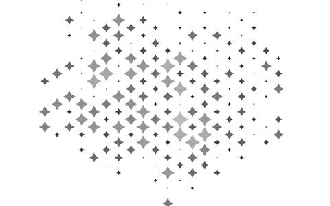 Light Silver, Gray vector template with sky stars. Illustrazione stock