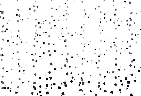Light Silver, Gray vector template with crystals, circles, squares. Illustrazione stock