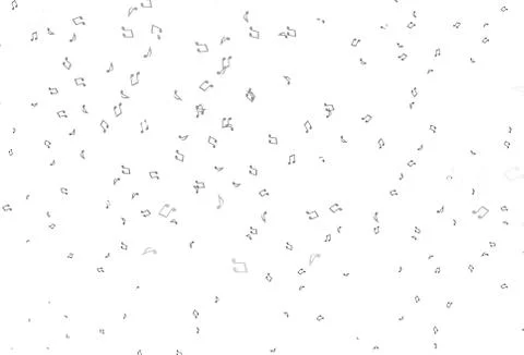 Light Silver, Gray vector texture with musical notes. Illustrazione stock