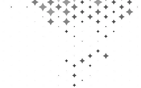 Light Silver, Gray vector texture with beautiful stars. Illustrazione stock