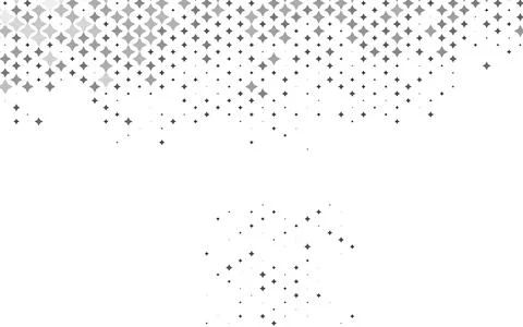 Light Silver, Gray vector texture with beautiful stars. Stock Illustration