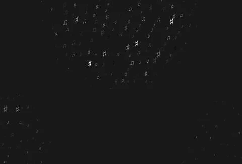 Light Silver, Gray vector texture with musical notes. 스톡 일러스트