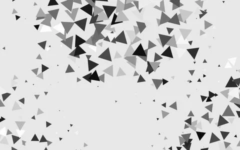 Light Silver, Gray vector texture in triangular style. Stock Illustration