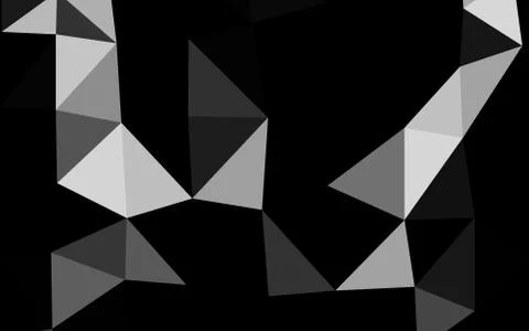 Light Silver, Gray vector triangle mosaic texture. Illustrazione stock
