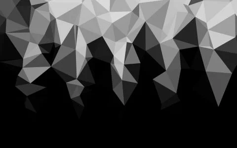 Light Silver, Gray vector triangle mosaic texture. Illustrazione stock