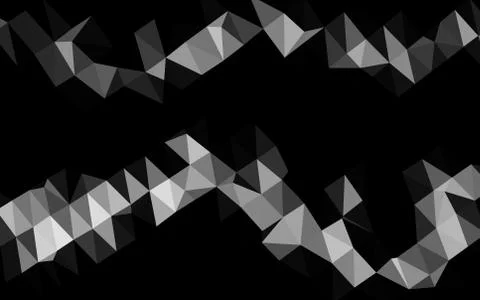 Light Silver, Gray vector triangle mosaic texture. Stock Illustration