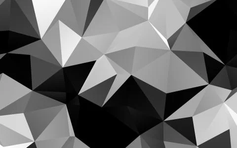 Light Silver, Gray vector triangle mosaic cover. Stock Illustration