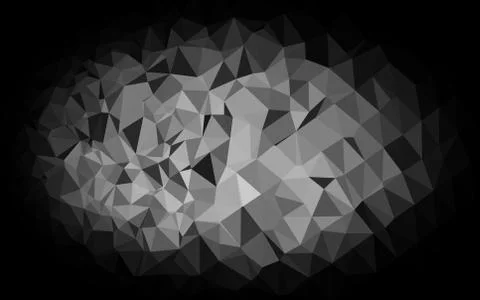 Light Silver, Gray vector triangle mosaic texture. Stock Illustration