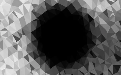 Light Silver, Gray vector triangle mosaic template. Illustrazione stock