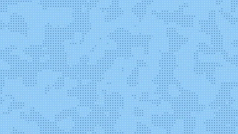 Light sky blue dot halftone background with black squares in a repeating pattern Stock Footage 289544685