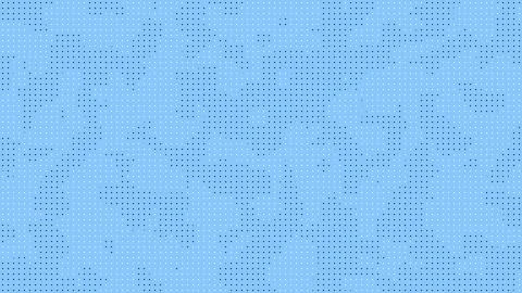 Light sky blue dot halftone background with black squares in a repeating pattern イラスト素材