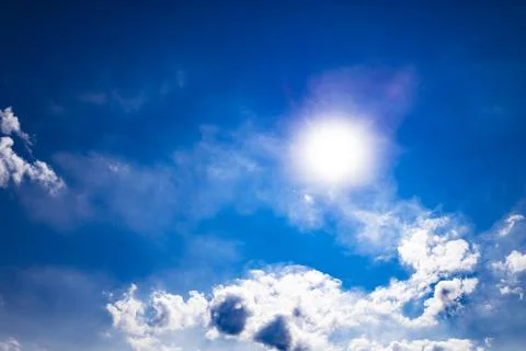 Light in the sky.Cloud in the blue sky. A beautiful clouds against the blue.. Stock Photos