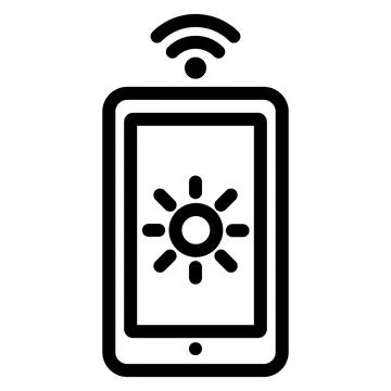 Light smart control icon, outline style イラスト素材