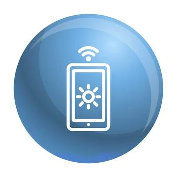 Light smart control icon, outline style Stock Illustration