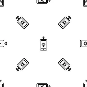 Light smart control pattern seamless vector Stock Illustration