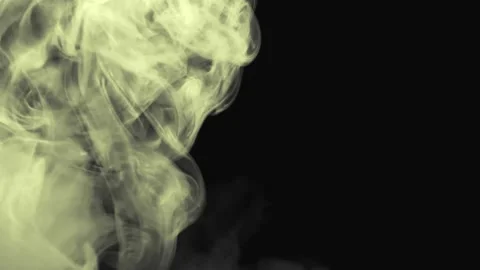 Light smoke, on a black background, smooth, steam, in the center Stock Footage 154766410