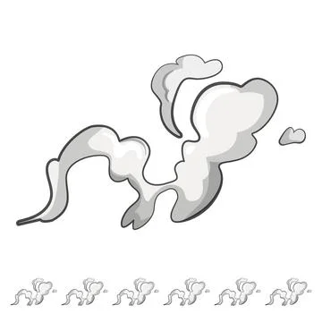 Light smoke cloud cartoon vector graphic 스톡 일러스트