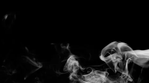 Light smoke on dark isolated background Stock Footage 95546007