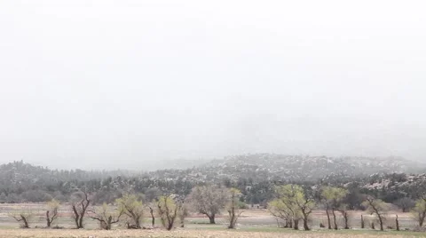 Light snow Fog Tepee Mountain Stock Footage 64181759