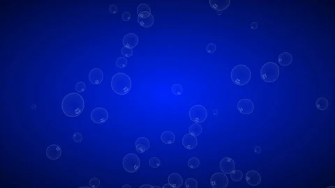 Light soap bubbles on a blue background Stock Footage 93593860