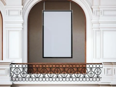 Light softbox in classic interior. 3d rendering Stock-Illustration