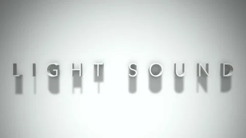 Light sound 3D title animation with shadows on a white background Stock Footage 297801306