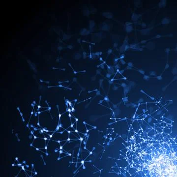 Light source and connected lines. vector illustration Stock Illustration