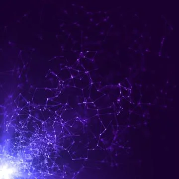 Light source and connected lines. vector illustration Stock Illustration