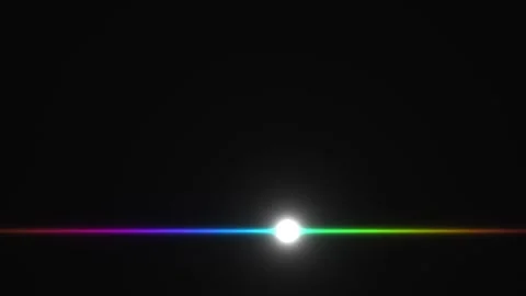 Light source creates rainbow effect against dark background Stock Footage 338318647