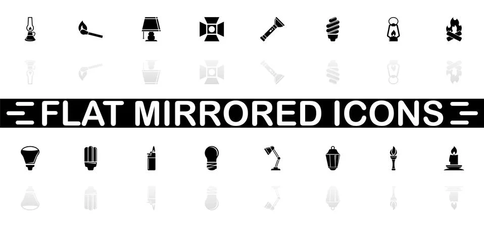 Light Source - Flat Vector Icons Stock Illustration