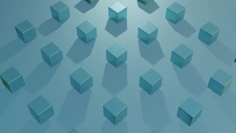 The light source moves around the blue cubes that cast a shadow on the plane. ab Stock Footage 156206837