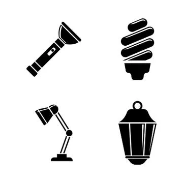 Light source. Simple Related Vector Icons Stock Illustration