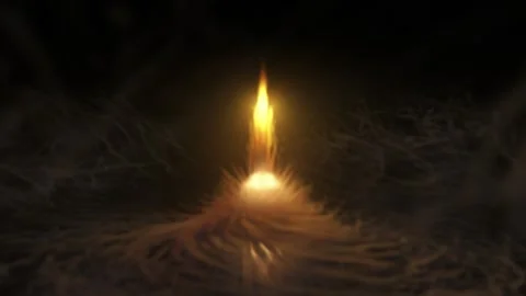 A light source surrounded by smoke spirals bursts upward against a black Stock Footage 171080669