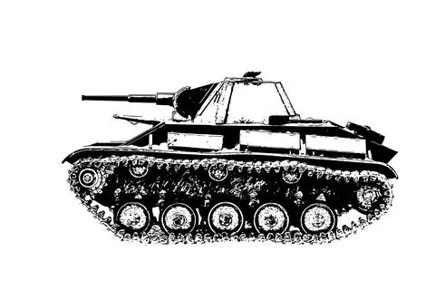 Light Soviet T-70 tank Stock Illustration