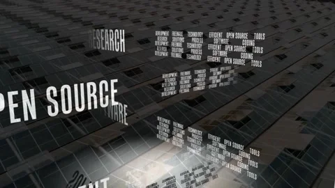 Light sparking center stack tilting, blocks floating and mirroring, showing open 動画素材 321121261