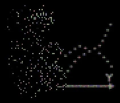 Light Sparkle Dot Halftone Dotted Functions Plot Icon Ilustración de archivo