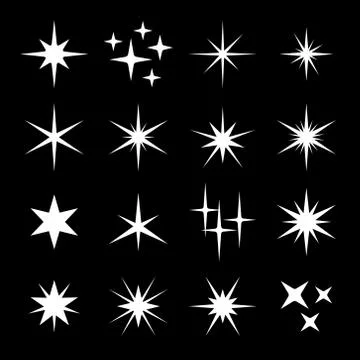 Light Sparkles Star Set 库存插图
