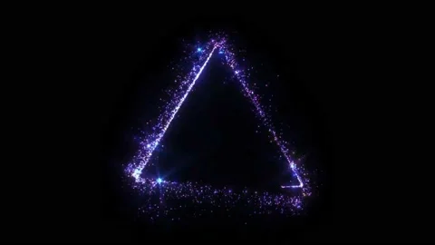 Light sparkling particles triangle shape. Stock Footage 165651978