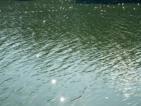 Light sparkling in the water in spring Видео 342339650