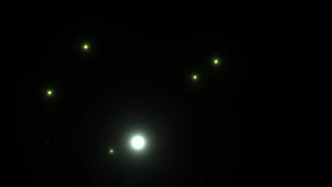 Light sparks moving in dark space with glowing effects Stock Footage 338180950