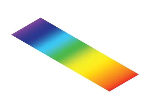 Light spectrum isometric color electromagnetic wavelength radiation prism line Stock Illustration