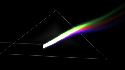Light Spectrum Prism Refraction Science Education Visual. Stock Footage 334534584