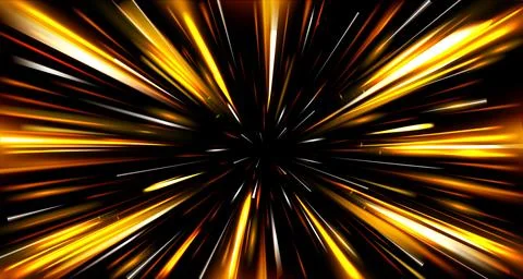 Light speed motion background with neon lines Stock Illustration