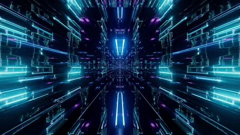 Light Speed Motion Tunnel VJ Loop Stock Footage 296802652