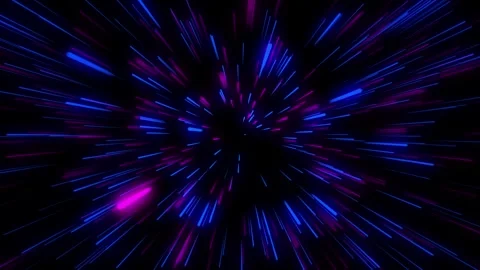 Light Speed in Space Background. Warp speed and space jump effect. Video stock 307919538