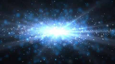 Light Speed Space Travel through Nebula Dust to Center of Galaxy Stock Footage 125069879